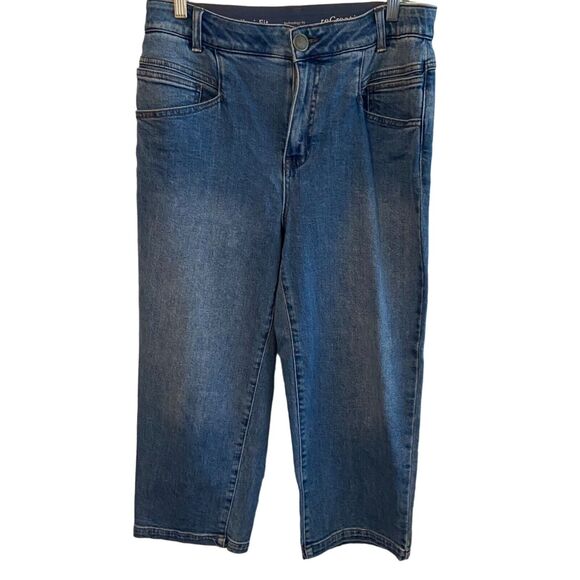 Technology by Recreation Jean Women Sz 10 Crop Flexi-Fit Elastic Waist High Rise - Picture 1 of 10
